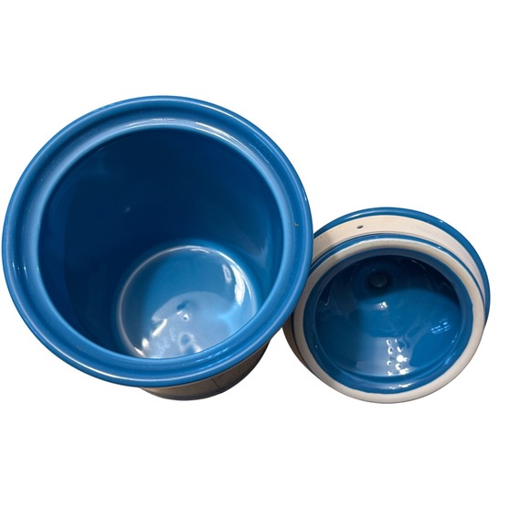 Fiesta Lapis Blue Medium Ceramic Canister with Lid Homer Laughlin USA Pottery - Picture 2 of 3